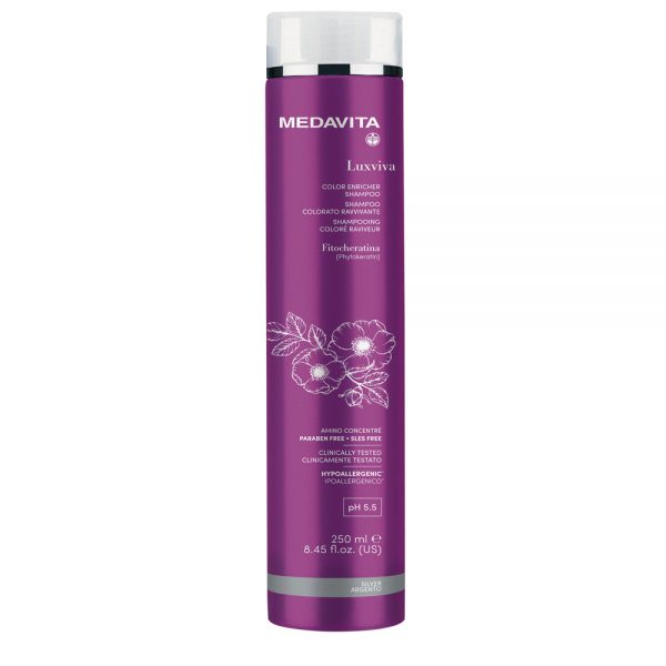 Цветен шампоан за коса Пепеливо-сребристо LUXVIVA MEDAVITA 30 ml. / 250 ml.